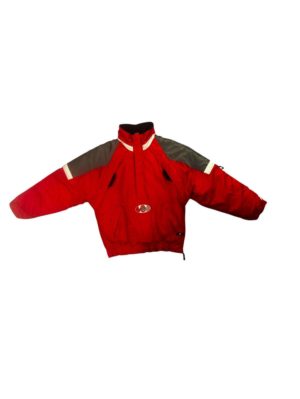 Vintage Starter Ohio State Buckeyes Pullover Jacket Red Half Zip NCAA 90s Men's